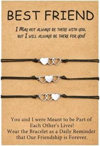 MANVEN Pulsera Amiga para 3 Pulsera De Amistad Regalos de Amistad Pulsera Corazón Para Mejor Amiga Amigas Mujeres Regalos de Cumpleaños para Amigo Navidad