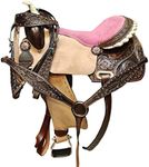 HORSE SADDLERY IMPEX Classic Quality Handmade Premium Leather Western Barrel Racing Equestrian Trail Horse Saddle TACK, Included Matching Headstall, Breast Collar & REINS, Size 17"' inches Seat