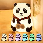 DWITI ENTERPRISE™ Cute Panda Night Light, Squishy Lamp for Kids, 7 Color Changing Bedside Lamp for Baby Nursery, Animal Night Light for Bedroom for Girls Boys Toddler Baby(Panda)