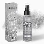 1PCS Glitter Spray, Body Glitter Spray for Hair Skin Face Clothes, Quick-Drying Shimmer Sparkle Powder Hairspray for Stage Makeup, Festival Rave & Party, Silver