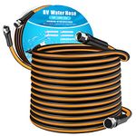 RVPLAN 50Ft Drinking Water Hose 5/8 Inch Inner Diameter, Garden Hose Fresh Water Hose for RV, Camper, Travel Trailer (Black&Orange)