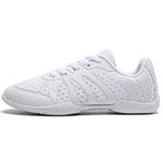 white Cheer Shoes for Womens Cheerleading shoes Girls Youth White Competition Cheerleading Gear Dance Shoe Sports Tennis Training Athletic Flats Breathable Soft comfortable kids cheer sneaker size,