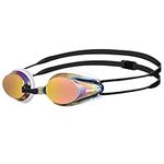 arena Tracks Mirror Swim Goggles, White / Red Copper / Black