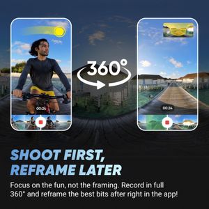 Insta360 X4 8K Waterproof 360 Action Camera – 4K Wide-Angle, Removable Lens Guards, AI Editing