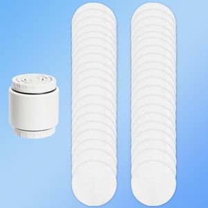 40pcs Shower Filter Sediment Pads Compatible with Showerhead Replacement Cartridge SFC500 & SFC400 & Tylola Omni Model |Remove Rust, Sand, Dust, and Impurities |Protect Skin& Hair