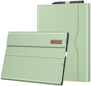 Fintie Case for 13 Inch Microsoft Surface Pro 9 / 5G (2022) - Multiple Angle Viewing Portfolio Business Cover with Pocket & Stylus Holder, Compatible Type Keyboard, Sage Green (ECAF010EU)