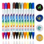 Wax Seal Pen, Zifospy 12 PCS Wax Pen for Decorating Sealing Wax, Water-Based Acrylic Paints Pens for Wedding Envelope Wax Seal, Fit All Wax Seal Beads or Wax Seal Sticks