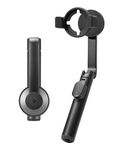 Spigen S573 Selfie Stick Tripod, [Smooth Attach] [Wireless Bluetooth Remote] Enhanced Stability with Rubber Hoder, Optimized for iPhone 16/15/14/13/12 and Other Phones with Magsafe Cases - Black