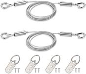 Karosom Picture Hanging Wire Kit - 25kg Load Capacity, 2 Pack Adjustable Stainless Steel Wire Rope with D Ring, for Hanging Mirror, Light Lamp, Basket Flowerpot and Decor