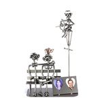 Steelman24 I Nuts and bolts sculpture Courting Couple Picture Frame With Personal Engraving I Handmade ornaments I I Metal figurine