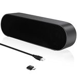 ZETIY USB Speaker Sound Bar, Laptop Speaker for PC, USB Portable Computer Speaker, Mini Soundbar, Small PC Speaker for Phone, Notebook, PC, Laptop, Desktop - Plug and Play （Grey）