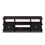 Furinno Toolless TV Stands, Wood, Espresso/Black, one Size