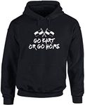 Hippowarehouse Go Kart Or Go Home Unisex Hoodie Hooded top (Specific Size Guide in Description) Black