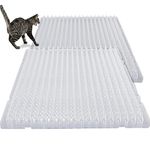 12 Pieces Cat Repellent Outdoor Mat Cats Dogs Plastic Mats with Spikes Clear Spiked Deterrent Pet Mat for Outdoor Garden Window Sofa(Big Spikes, 16 X 13 Inches)