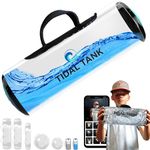 Tidal Tank - The Original - SandBag Alternative 7 lbs - Adjustable Aqua Bag and Power Bag with Water - Core and Balance Aquabag - Portable Stability Fitness Equipment (Hand Tank (max 7 lbs), Blue)