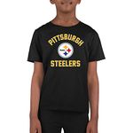 Team Fan Apparel NFL Youth Gameday Football T-Shirt, Lightweight Tee, Tagless Sports Gear, Boys and Girls Apparel, Black, Medium