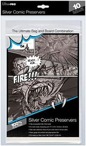 Ultra PRO Ultra Pro Top Loader (Regular Size) - Comic Sleeve - Silver - 10 Pack - Polypropylene - 7-1/4'' x 10-1/2''