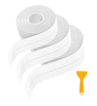 VANIYA Simple Seal Tape 11 ft Bath Sealant Strip, Bathroom Sealant White Anti Mould with Sealing Tool, Caulk Strip Adhesive Sealant tape Waterproof for Toilet Wall Corner,Bath, Kitchen (WHITE (3PCS))