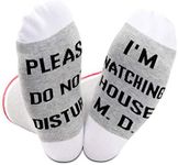 GJTIM 2 PAIRS Novelty TV Show Inspired Gift Funny Causal Cotton Crew Socks, Grey, Medium