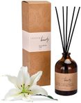 Tranquil Beauty Reed Diffuser, 3.38oz - Ideal for Home, Office, Living Room, Bathroom - Essential Oil Home Scent Diffusers for Aromatherapy - Farmhouse Rustic Decor - Room Aroma Freshener - Gift Set