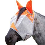 Cashel Crusader Horse Fly Mask with Ears for Charity, Orange, Warmblood