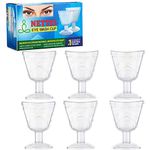 NETTIE Eye wash Cup with free eye exercise leaflet - Pack of 6 cups (Transparent)