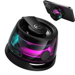 Edifier G200 Magnetic Bluetooth Speaker, 5W Mini Speakers Wireless with Bluetooth 5.3, RGB Light, Game Mode, 7H Playtime, Portable Phone Stand for iPhone, Travel, Golf Cart - Black