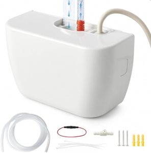 Wisewater 100-240V 65.6FT 10GPH Silent Mini Split Condensate Pump 19dB Low Noise Automatic Condensate Removal Pump with Safety Switch for HVAC Split AC HVAC Portable Air Conditioner Dehumidifiers