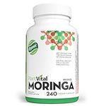 PlantVital Organic Moringa Leaf Capsules - 1000mg Moringa Oleifera (500mg per Capsule) for Antioxidant Health - Organic Moringa Supplement for Eye Health - 240 Moringa Capsules