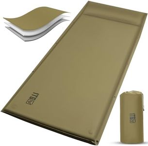 1TG Tactical Self Inflating Sleeping Pad for Camping, Insulated Inflatable Camping Mattress for Winter, with Pillow, Dual Valves, Memory Foam, Sleeping Mat for Backpacking, Hammock, Tents, Floor