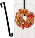 Wreath Hangers for Front Door, 12" Wreath Hanger Door Wreath Hook Over The Door Hanger, Door Wreath Garland Hanger Metal Wreath Holder Door Hanger Hook for Halloween Christmas Front Door Decorations