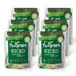 Fullgreen, Riced Cauliflower and Broccoli, 100% Veg, shelf-stable, no preservatives, vegan, keto and 87% lower-carbs than rice! - case of 6x 200g pouches - made in the UK