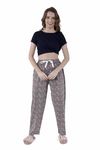 WEET Women's Cotton All Over Printed Pyjama | Lower |Pant | Lounge Pyjama for Women (M, Grey)