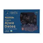 Flyberry Gourmet Organic Ajwa Dates | Dried Ajwa Khajoor | Best for Kids & Adults | Healthy & Tasty | Rich Source Of Protein | Antioxidant | 400g Organic Ajwa Dates