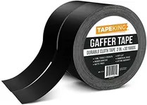 Tape King Gaffers Tape 2-Roll Pack- 2” W x 30 Yards Per Roll (180 ft) - Cloth Matte Black Backing, Rubber Adhesive Leaves No Residue, Secure Cords to Stages, for Concerts, Weddings