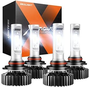 SEALIGHT 9005 9006 LED Headlight Bulbs, 40000 Lumens Super Bright HB3 HB4 High Beam Low Beam LED Bulbs Combo Kit, Plug and Play, 6000K Cool White, Pack of 4