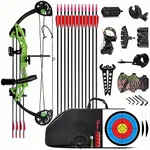 Lanneret Compound Bow and Archery Sets - Right Hand Archery Compound Bows 15-29 lbs Draw Weight Adjustable for Youth and Beginners，Hunting Bow Kit for Beginner