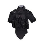 YUANYUAN520 Tactical Vest Camouflage Body Armor Combat Vest With Pouch/Pad Airsoft Military Assault Plate Carrier Clothing Outdoor (Color : Black, Size : One Size)