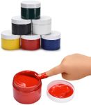 Amazaque Luminous Finger Paint - Non Toxic Washable Paints For Kids - Painting Set Safe For Babies, Infants and Toddler To School Age Years - Brush & Finger Craft Painting For Toddlers - Vegan Paint Set Of 6