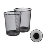 GoodWill Tech Metal Mesh Waste Dustbin, Pack of 2 for Home/Kitchen - Large (19L) Black,Open-Top