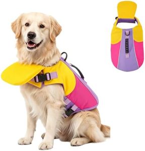 Front Float Dog Life Jacket with Chin Support & Rescue Handle, XX-Large