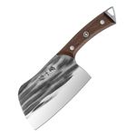 Traditional Chinese Chopping Knife Handmade Forged Ancient Bone Chopper, Stainless Steel Chef's Knife for Cutting Bones and Meat