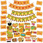 Zyozique Mehndi Props,Haldi Props & Mehndi Paper Banner & Haldi Paper Banner for Photoshoot,Marriage Props for Wedding for Bride and Family(Pack of 44)