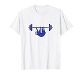 Awesome Blue Sloth Barbell Gym T-sh