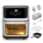 KENT Digital Air Fryer Oven 12L | 1700W | Up to 80% Less Oil Usage | 10 Preset Menu | Digital Display&Touch Control Panel | Dehydration&Rotisserie Function | Multiple Accessories to Bake,Grill & Roast