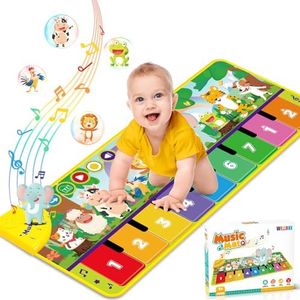 WEARXI Toddler Toys, 45 X 18 inch Piano Mat for Kids, Baby Toys, Kids Toys, 10 Animal and 9 Piano Sound, Montessori Toys for 1 Year Old, Toys for 3 Year Old Boys & Girls, Toddler Toys 1-2 Year Old