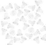 Angel Malone Soft Clear Rubber Replacement Earring Backs Tube Bullet Back Stoppers Earnuts Jewellery Making Findings UK SELLER ((±) 100pcs 4mm Butterfly)