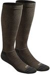 Dickies Men's Light Comfort Compression Over-The-Calf Socks, Available in M-XXL (2, 4 Pairs), Brown (2 Pairs), Large