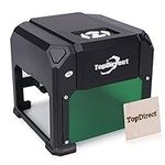 TopDirect 3000 m W Engraving Machine Mini Desktop Printer Working Area 7.5 x 7.5 cm(33 in) for DIY Logo Marking Wood Carving with CE Approved Certification