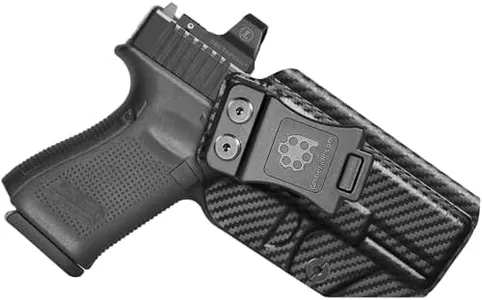 Amberide IWB Kydex Holster for Glock 19 / 19X / 44/45 / 23/32 Gen1-5, Concealed Carry, MOS and Non-MOS Options Available, Adjustable Cant, Posi-Click Retention, Made in USA